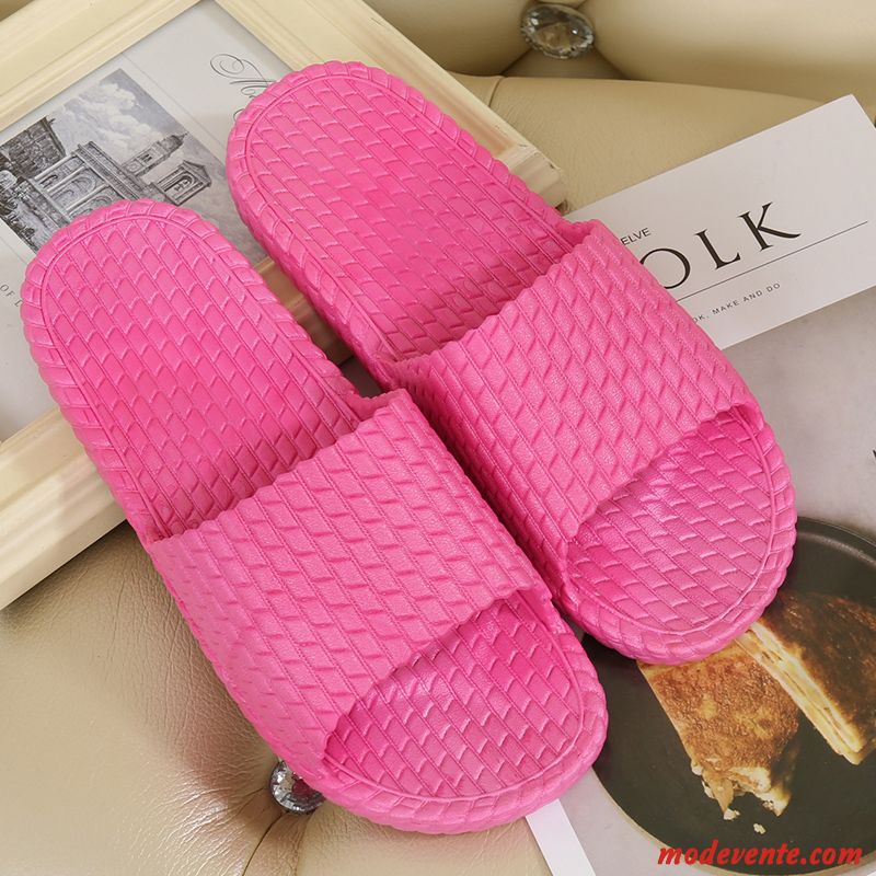 Chaussons Femme De Maison Fantaisie Tongs Chaussons Antidérapant Salle De Bains Été Vert