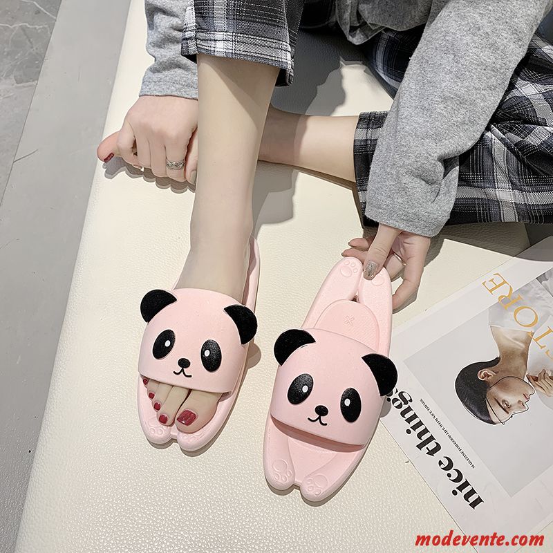 Chaussons Femme Dessin Animé Tendance Intérieur Été Charmant Mode Rouge Jaune