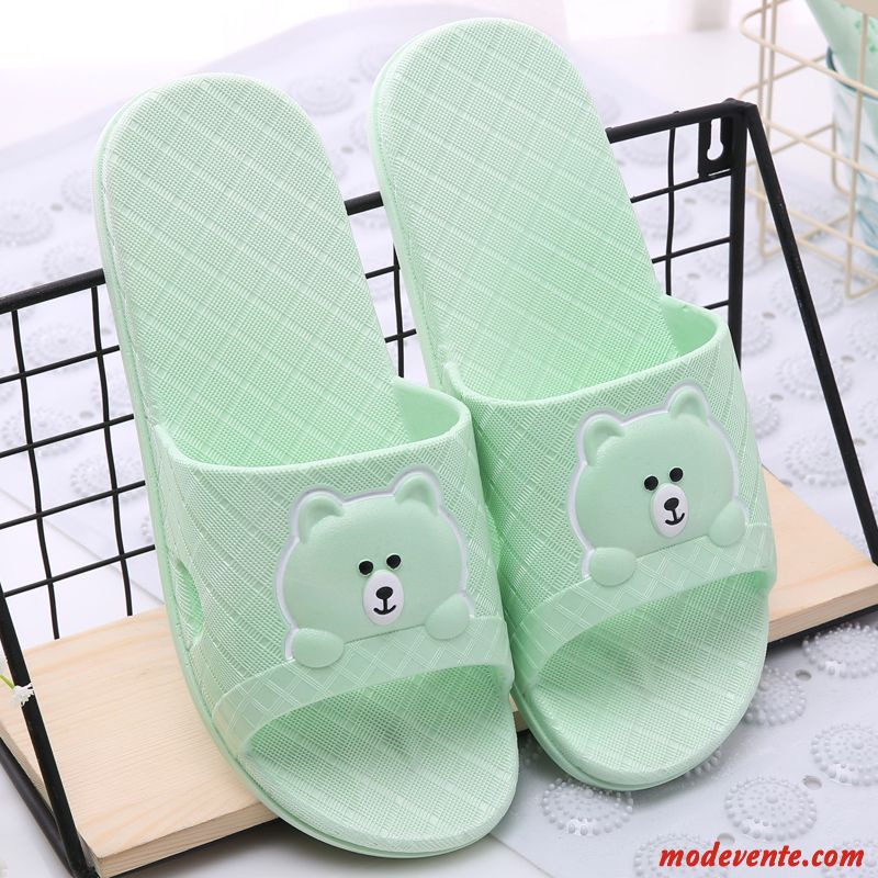 Chaussons Femme Fantaisie Antidérapant Intérieur Homme Tongs Chaussons De Maison Vert