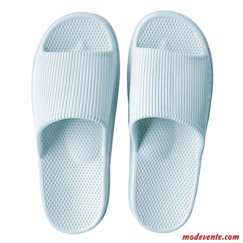 Chaussons Femme Homme Été Massage Intérieur Tongs Chaussons Salle De Bains Blanc