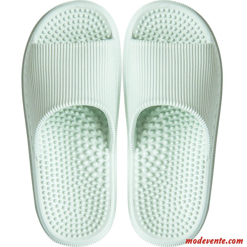 Chaussons Femme Homme Été Massage Intérieur Tongs Chaussons Salle De Bains Blanc