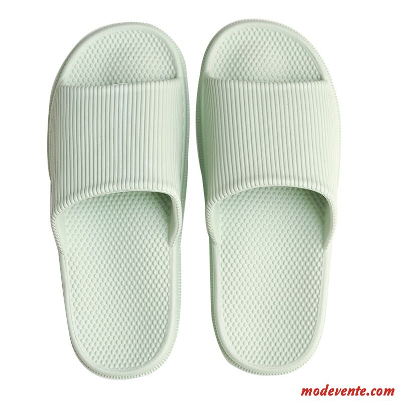 Chaussons Femme Homme Été Massage Intérieur Tongs Chaussons Salle De Bains Blanc