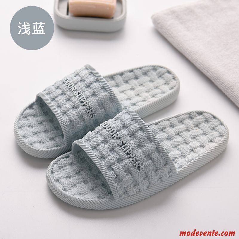 Chaussons Femme Massage De Maison Été Dame Fantaisie Semelle Épaisse Rose