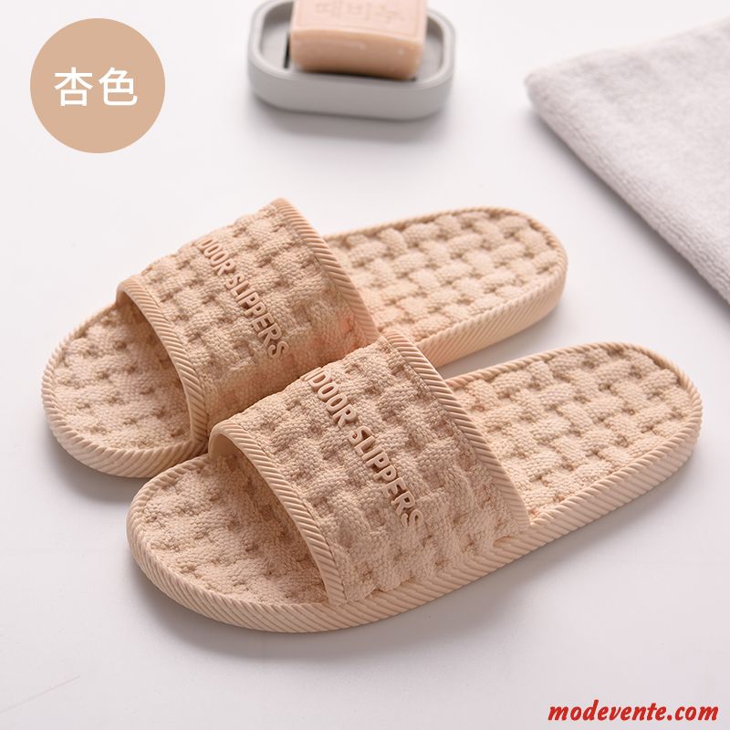 Chaussons Femme Massage De Maison Été Dame Fantaisie Semelle Épaisse Rose