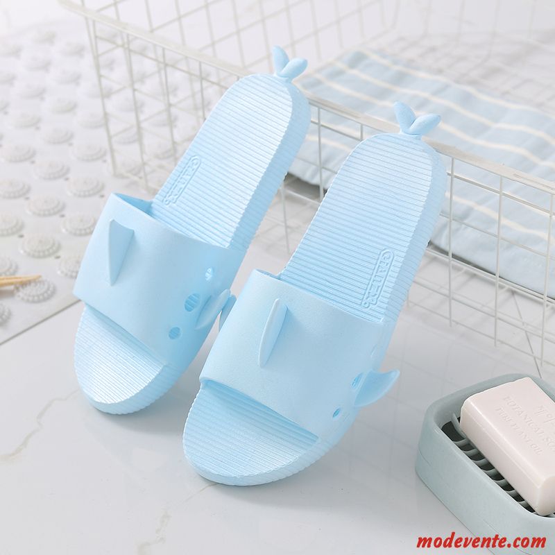 Chaussons Femme Salle De Bains Intérieur Mode Été Outwear Tongs Chaussons Rose