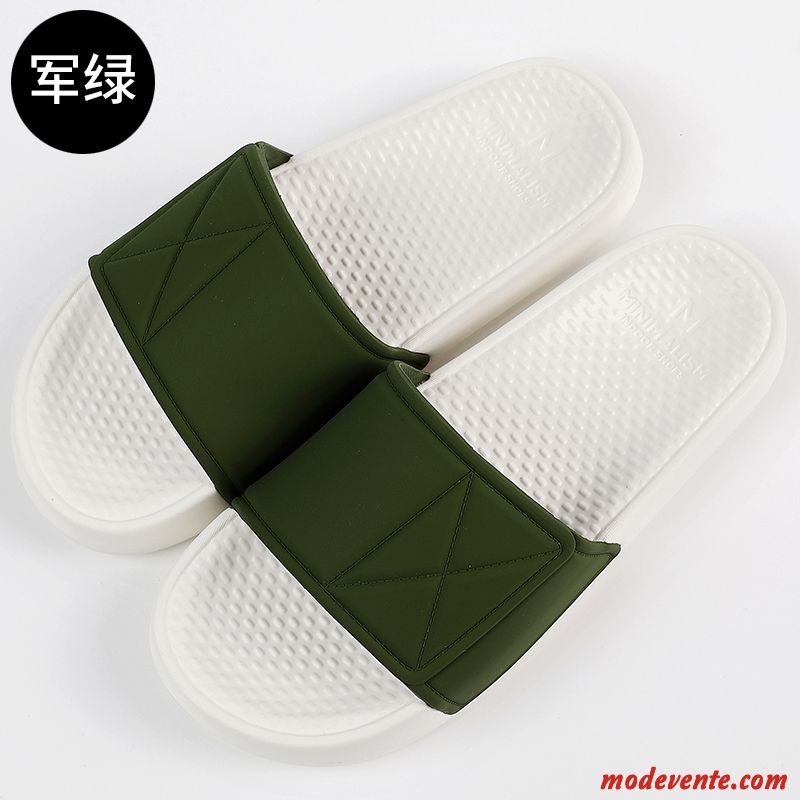 Chaussons Homme Fantaisie Femme Salle De Bains Tongs Chaussons Été Antidérapant Noir