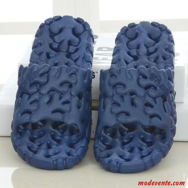 Chaussons Homme Salle De Bains Femme Creux Guipure Intérieur Été Fantaisie Gris