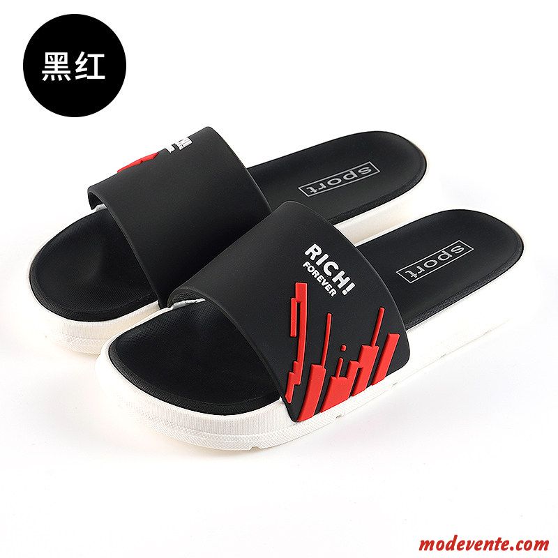 Chaussons Homme Tendance Personnalité Mode Outwear Été Plage Noir