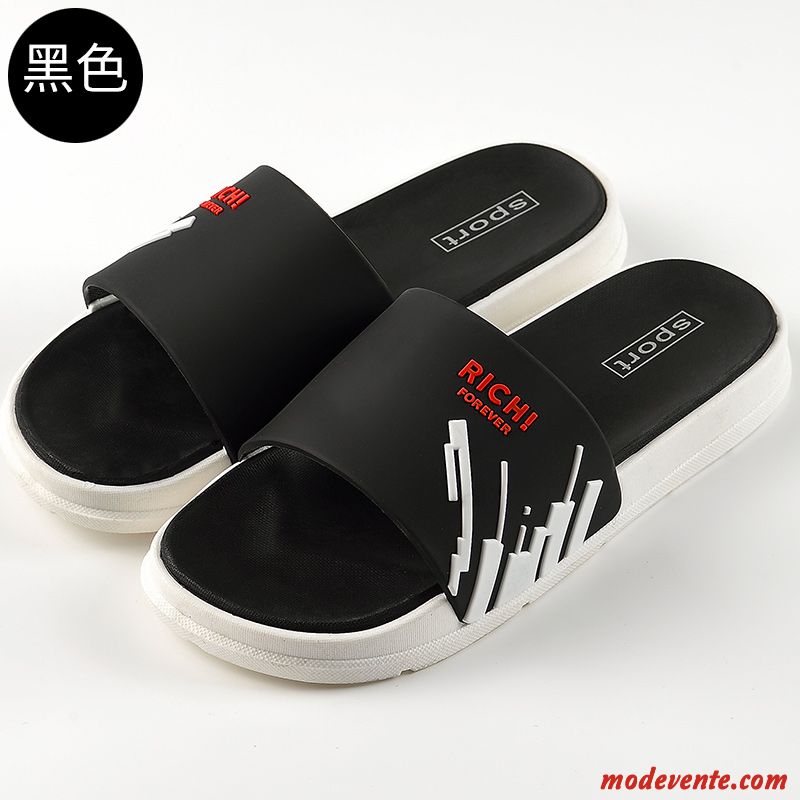 Chaussons Homme Tendance Personnalité Mode Outwear Été Plage Noir