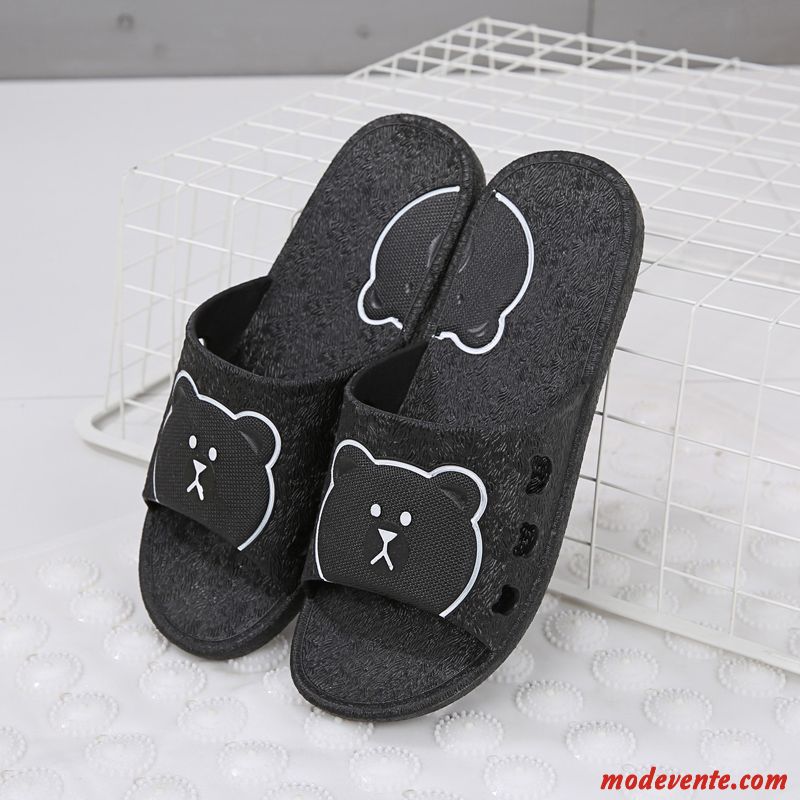 Chaussons Homme Tongs Chaussons Semelle Épaisse Fantaisie Porter Antidérapant Été Gris