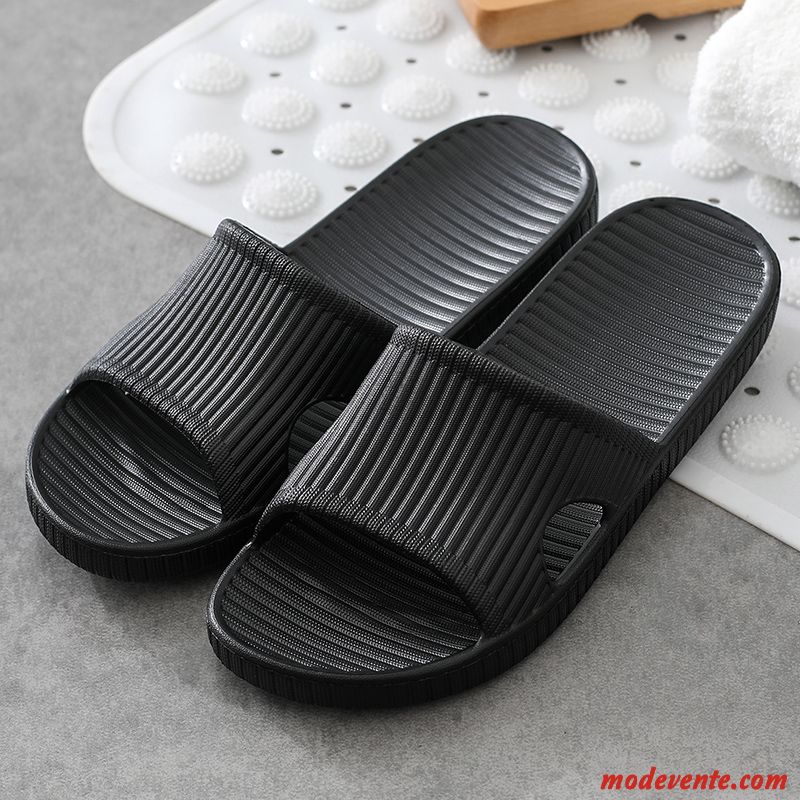 Chaussons Homme Été De Maison Tongs Chaussons Fantaisie Dame Intérieur Gris Clair