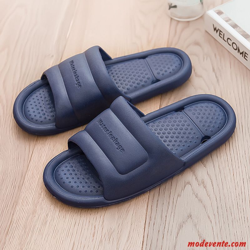 Chaussons Homme Été De Maison Tongs Chaussons Fantaisie Dame Intérieur Gris Clair