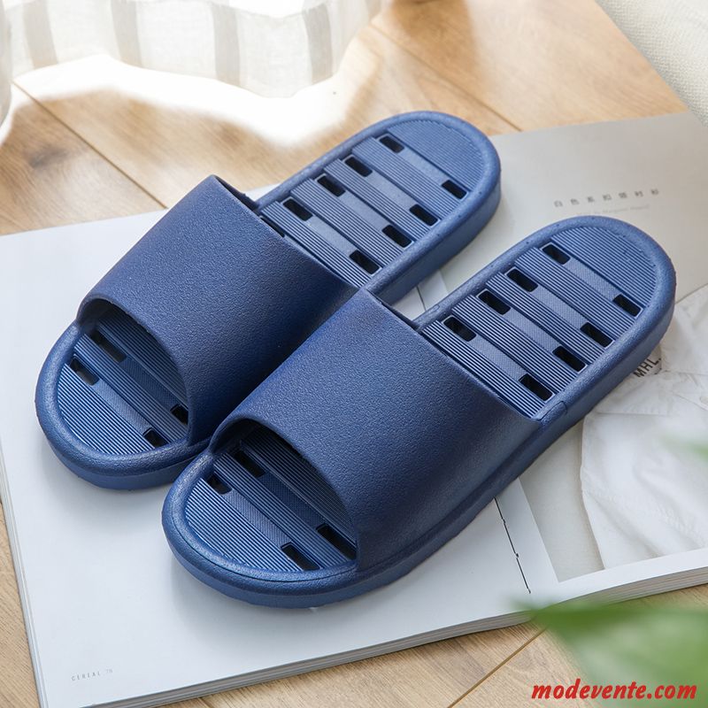 Chaussons Homme Été De Maison Tongs Chaussons Fantaisie Dame Intérieur Gris Clair