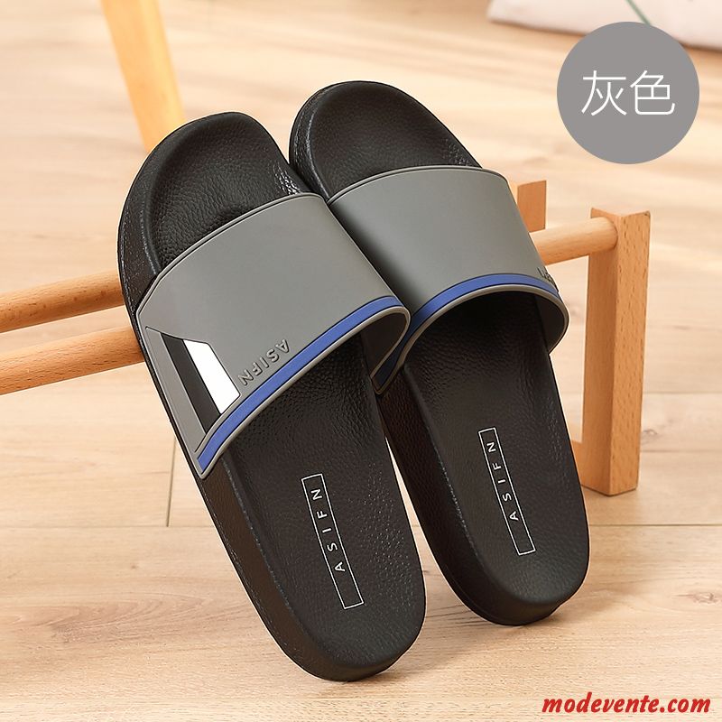 Chaussons Homme Été Tongs Chaussons Mode Grande Taille Gros Tendance Noir