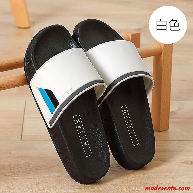 Chaussons Homme Été Tongs Chaussons Mode Grande Taille Gros Tendance Noir