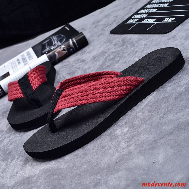 Chaussons Plage Homme Tongs Été Antidérapant Chameau