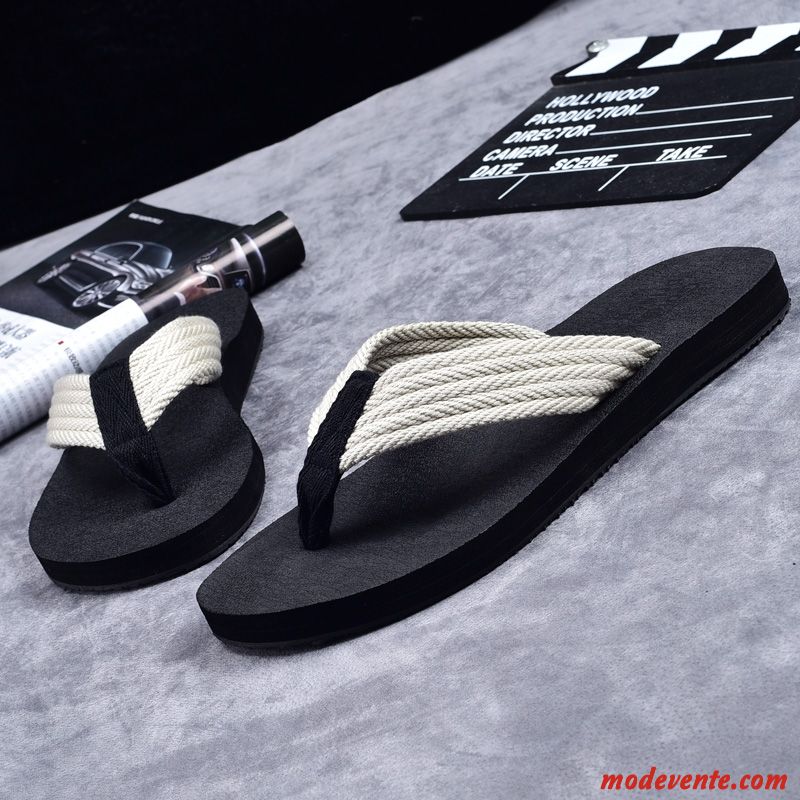 Chaussons Plage Homme Tongs Été Antidérapant Chameau