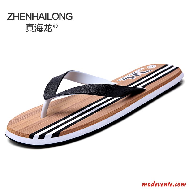 Chaussons Tongs Homme Loisir Étudiant Antidérapant Plage Bronzer Pas Cher