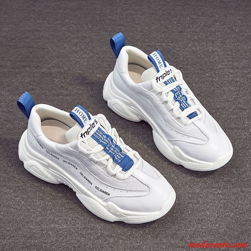 Chaussures Basses Femme Chaussures De Sport Tendance Tous Les Assortis Étudiant Printemps Bleu Blanc