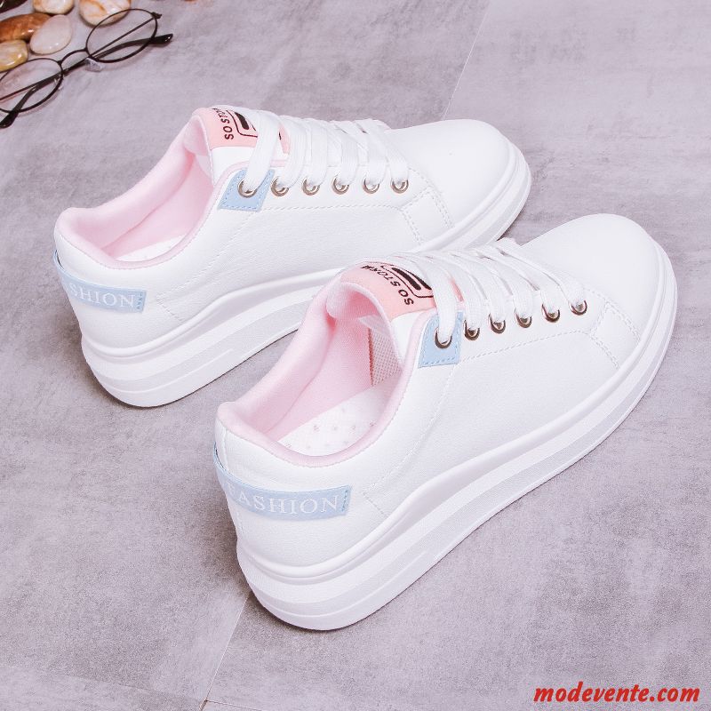 Chaussures Basses Femme Plates Tous Les Assortis Étudiant Mesh Tendance Chaussures De Skate Bleu Blanc Rouge