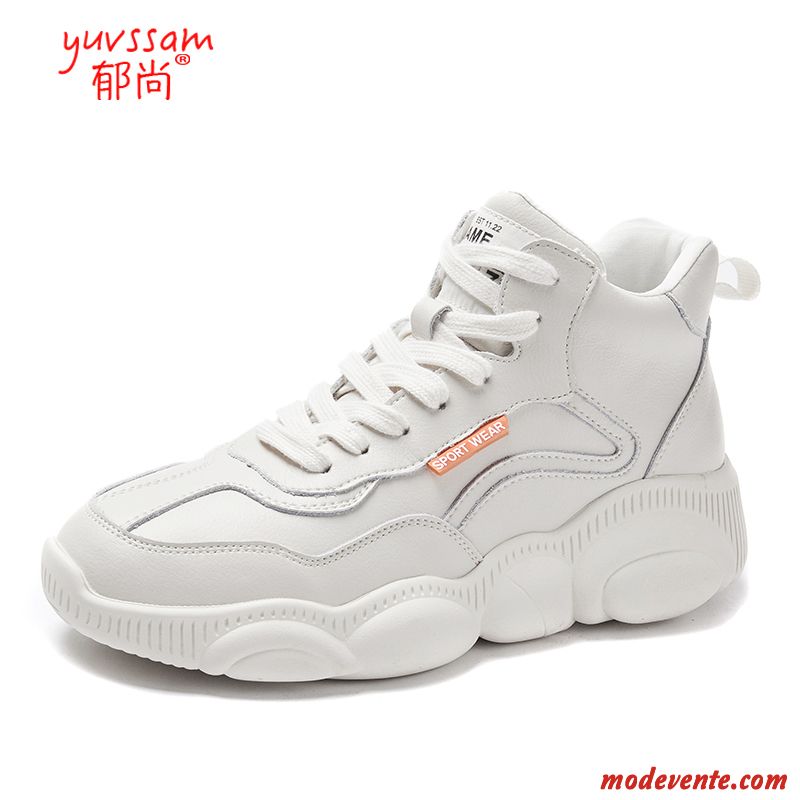 Chaussures Basses Femme Tendance Derbies Tous Les Assortis Ultra Sport Printemps Blanc Rouge