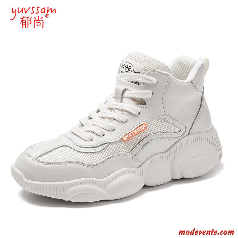 Chaussures Basses Femme Tendance Derbies Tous Les Assortis Ultra Sport Printemps Blanc Rouge