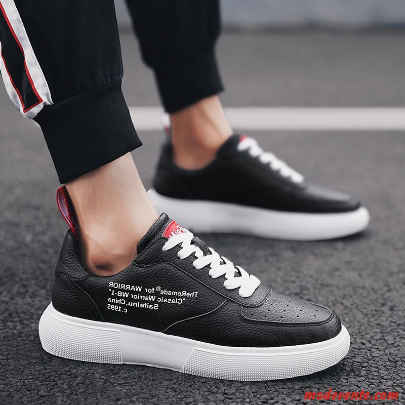 Chaussures Basses Homme Tendance Augmenté Tous Les Assortis Chaussures De Skate Décontractée Printemps Blanc