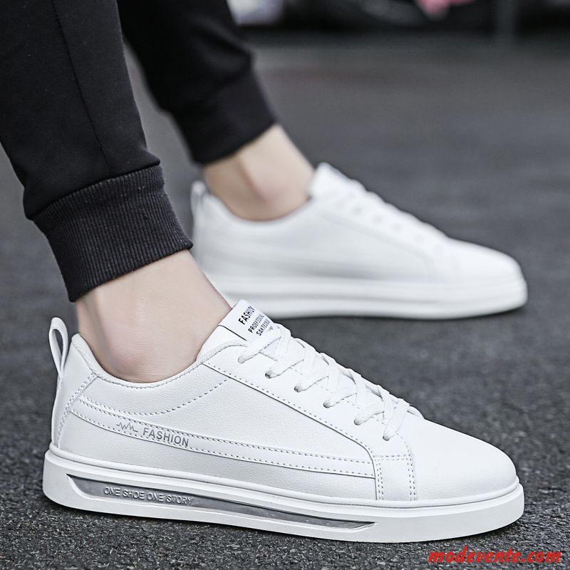 Chaussures Basses Homme Tendance Chaussures De Skate Mode Tous Les Assortis Printemps Décontractée Blanc Rouge