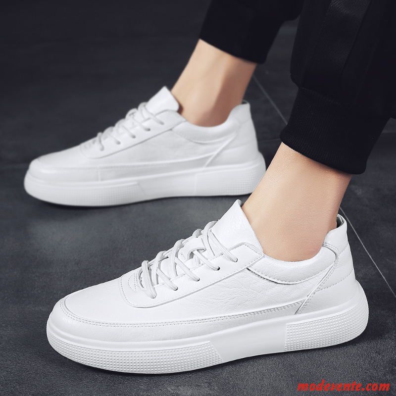 Chaussures Basses Homme Tendance Chaussures De Skate Printemps Tous Les Assortis Décontractée Blanc