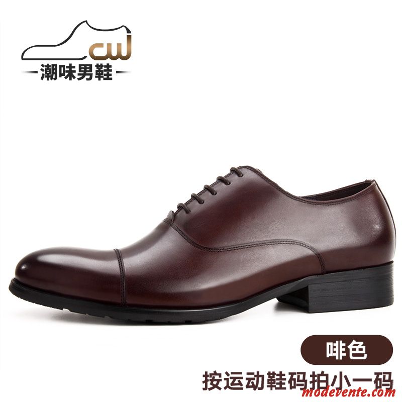 Chaussures De Ville Homme Oxford Costume Formel Entreprise Pointe Pointue Printemps Angleterre Noir