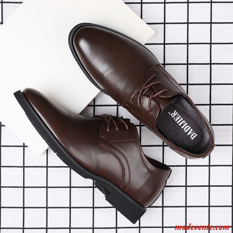 Chaussures De Ville Homme Tous Les Assortis Costume Formel Entreprise Décontractée Tendance Angleterre Noir