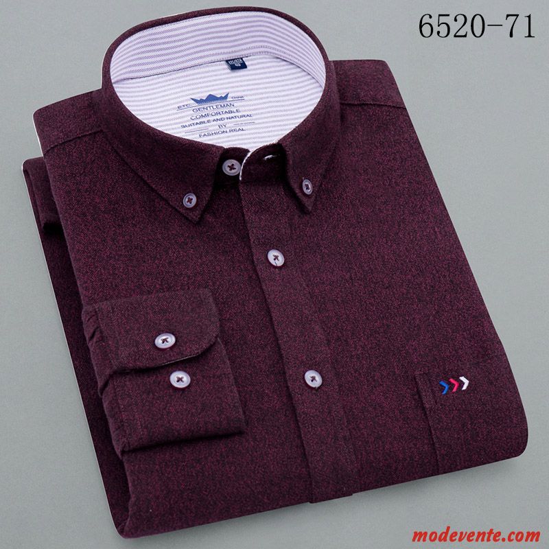 Chemise Homme De Travail Décontractée Coton Bio Rayé Bétail L'automne Bleu