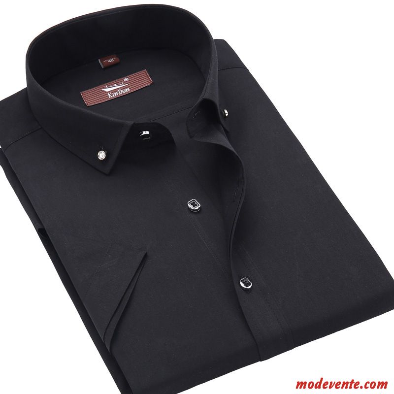 Chemise Homme L'automne Professionnel Slim Courte De Travail Mode Violet Or