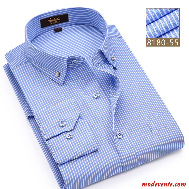 Chemise Homme L'automne Professionnel Slim Courte De Travail Mode Violet Or