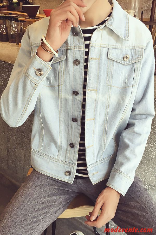 Collant De Rangement De Qualité Supérieure Tous Les Jeans De Veste De Denim De Match Hommes Pas Cher