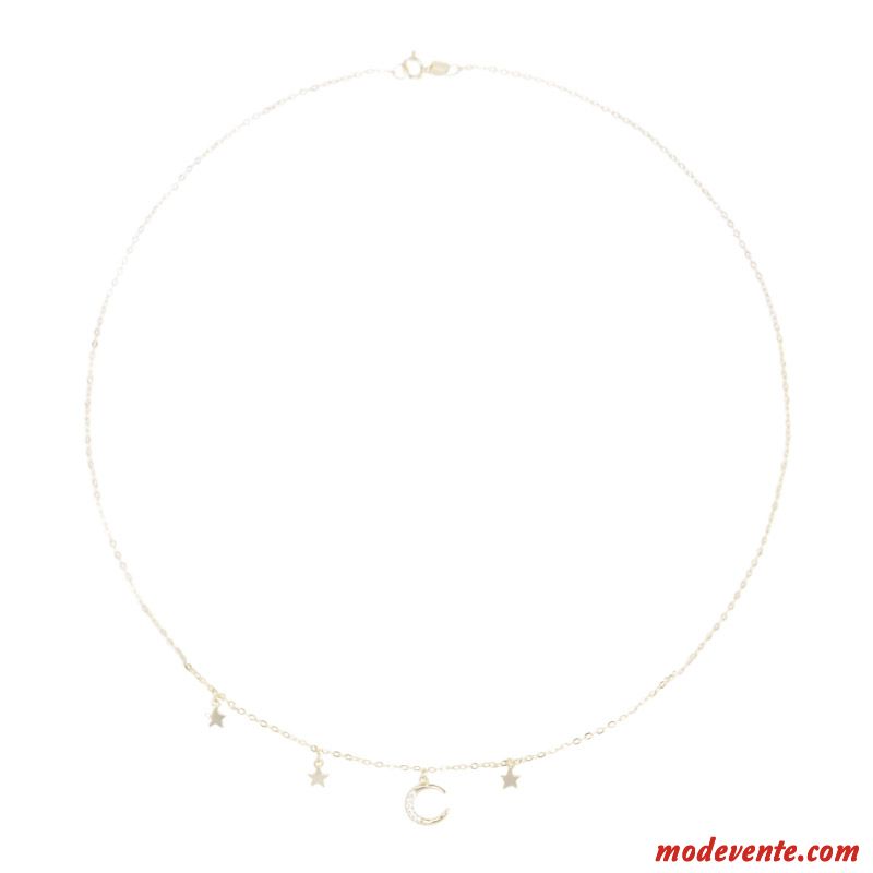 Collier Femme Pendentif Simple Pure Argent