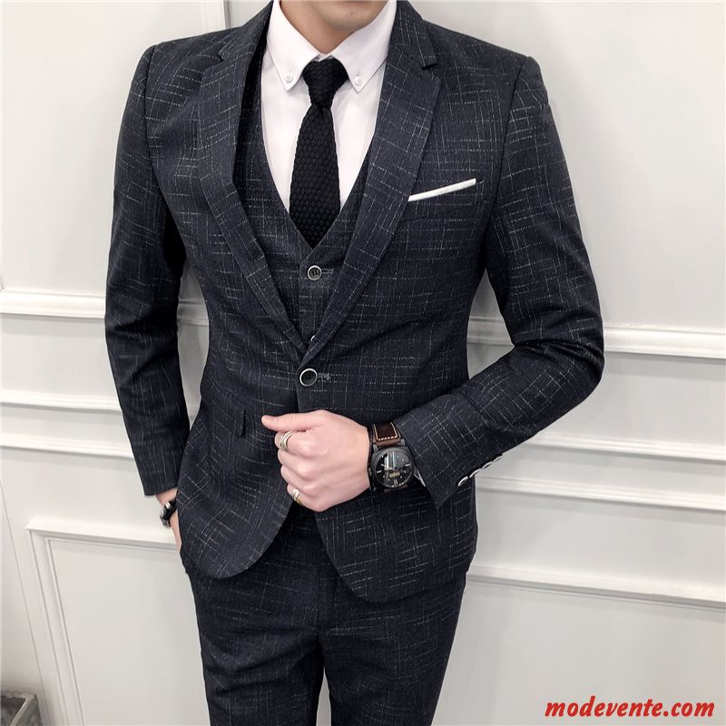 Costume Homme Mariée Pantalon Beau Professionnel Décontractée De Travail Bleu