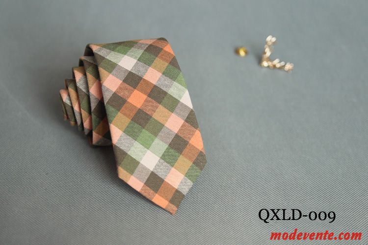 Cravate Homme 100% Coton Marier Vent De L'université Mode Loisir Le Marié Vert