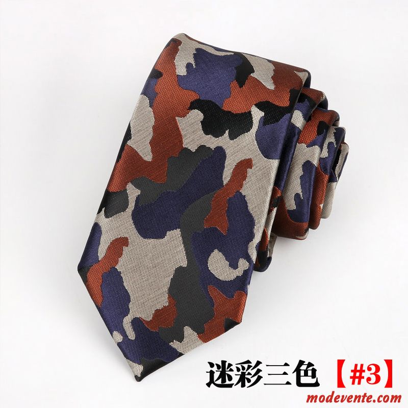 Cravate Homme 6cm Étroit Petit Meilleur Homme Tendance Camouflage Coloré