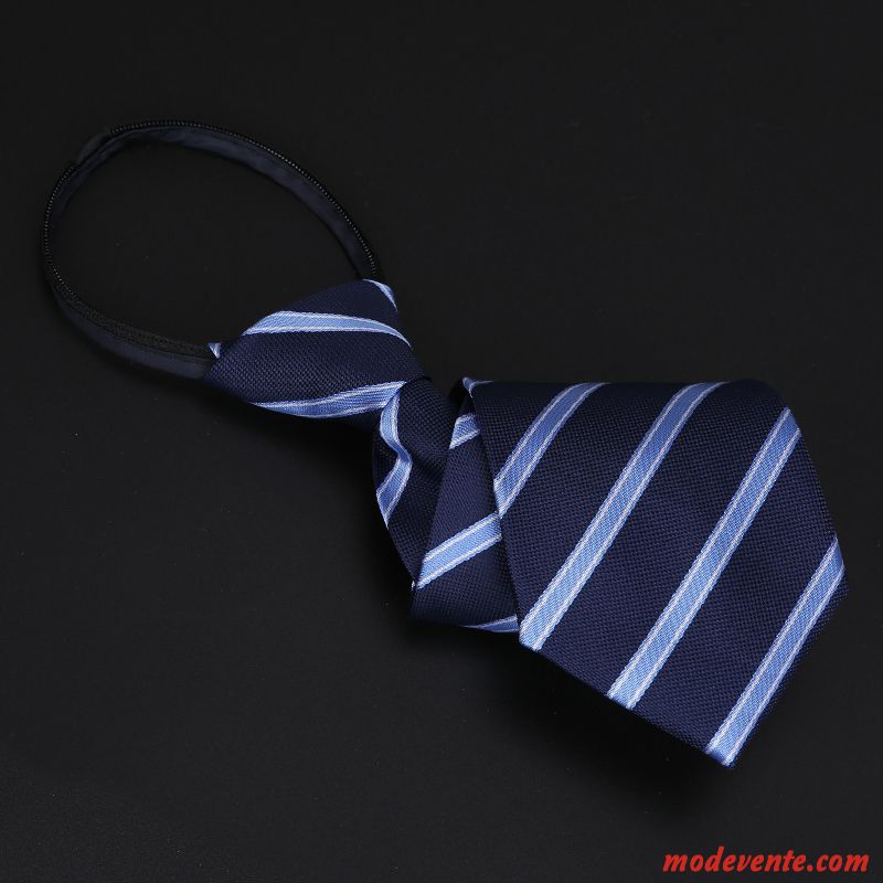 Cravate Homme Fermeture Éclair Marier Entreprise Vêtements De Cérémonie Paresseux Bleu Noir Rouge
