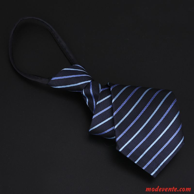 Cravate Homme Fermeture Éclair Marier Entreprise Vêtements De Cérémonie Paresseux Bleu Noir Rouge