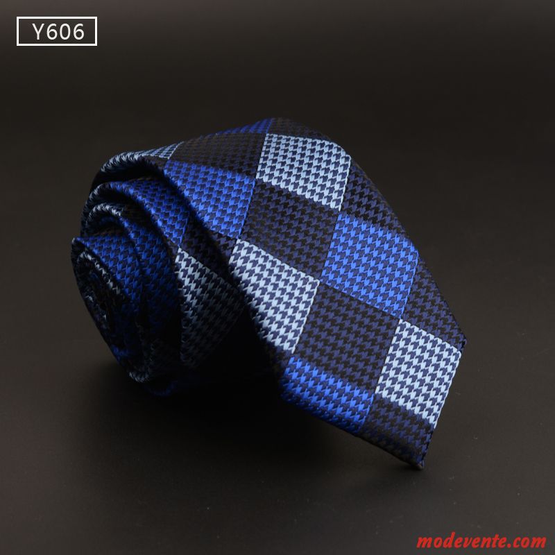 Cravate Homme Loisir 6cm Carrière Petit Étroit Entreprise Bleu