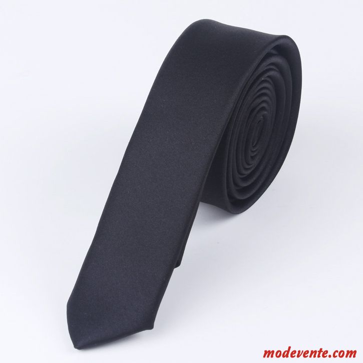 Cravate Homme Mode Bicolore Étroit Loisir Petit Vent De L'université Noir Gris