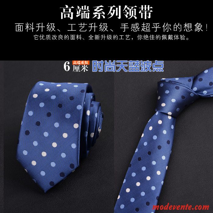 Cravate Homme Nanomètre Le Marié Étanche Étroit Loisir Boite Cadeau Bleu Marin