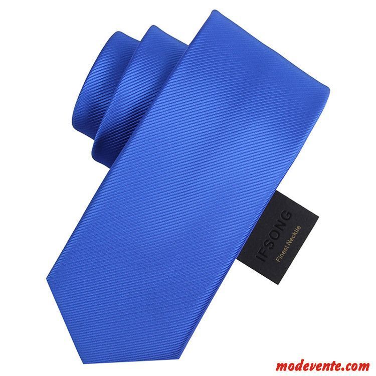 Cravate Homme Pure Couleur Marier Entreprise Mariage Vêtements De Cérémonie Bleu Noir Rouge Violet Rose