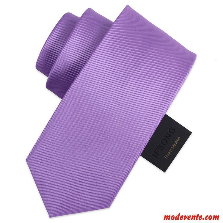 Cravate Homme Pure Couleur Marier Entreprise Mariage Vêtements De Cérémonie Bleu Noir Rouge Violet Rose