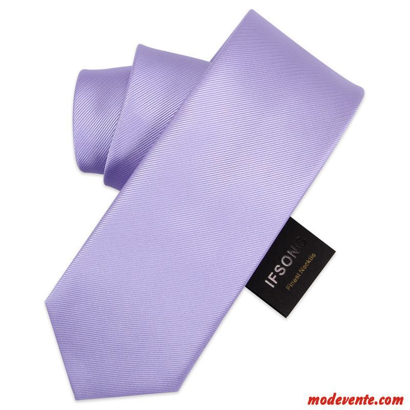 Cravate Homme Pure Couleur Marier Entreprise Mariage Vêtements De Cérémonie Bleu Noir Rouge Violet Rose