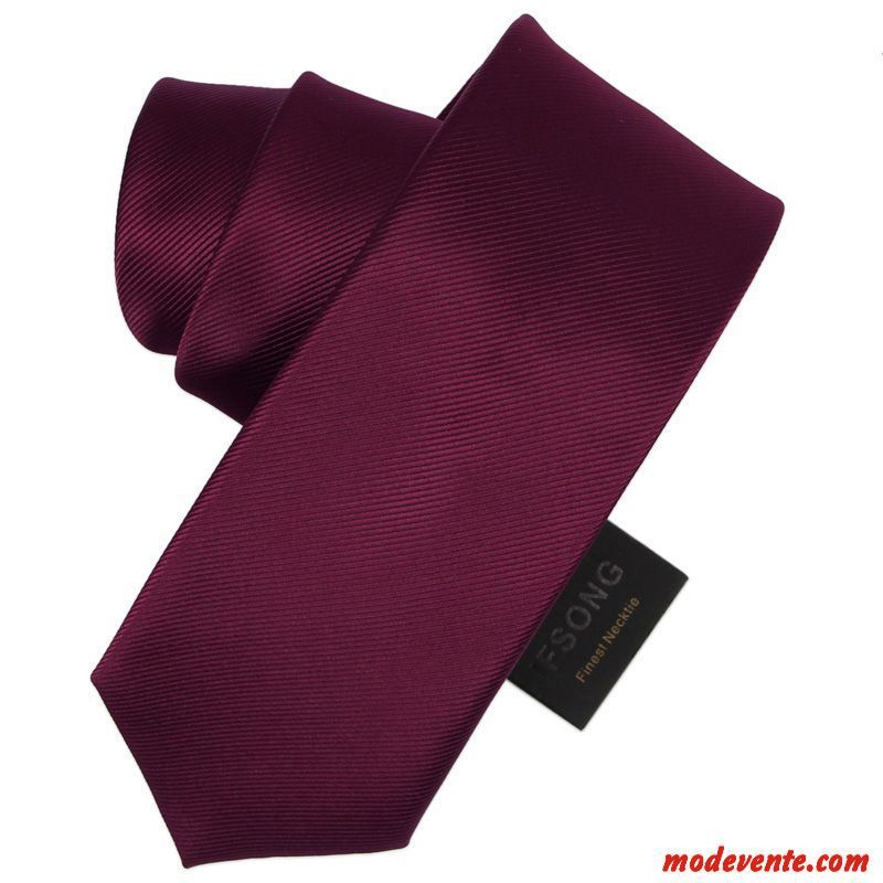 Cravate Homme Pure Couleur Marier Entreprise Mariage Vêtements De Cérémonie Bleu Noir Rouge Violet Rose