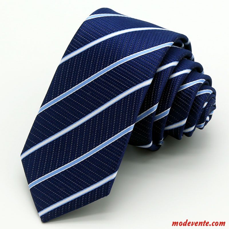 Cravate Homme Vêtements De Cérémonie Soie Britanique Soie Mulberry Mode Loisir Pure Bleu