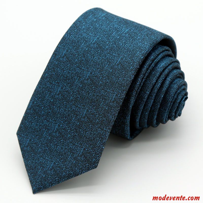 Cravate Homme Vêtements De Cérémonie Soie Britanique Soie Mulberry Mode Loisir Pure Bleu